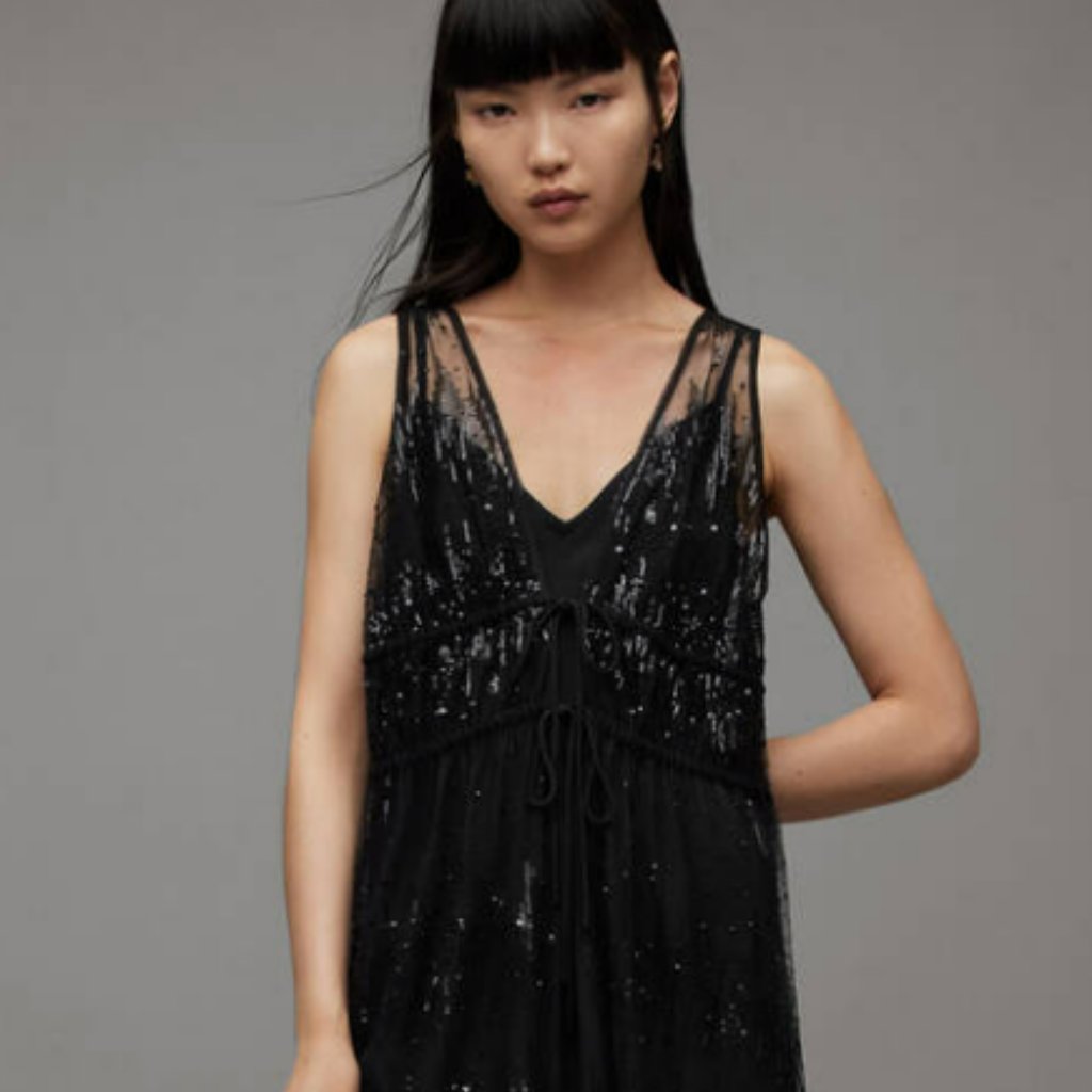 All Saints Robyn Embellished Sequin Maxi Dress - Nwt's - Size 12